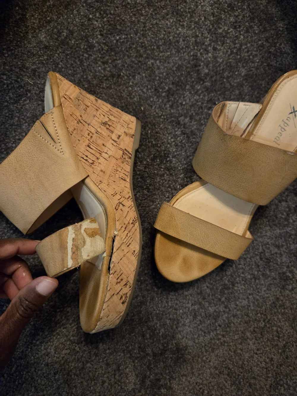 Xappeal Tan Slide Sandals